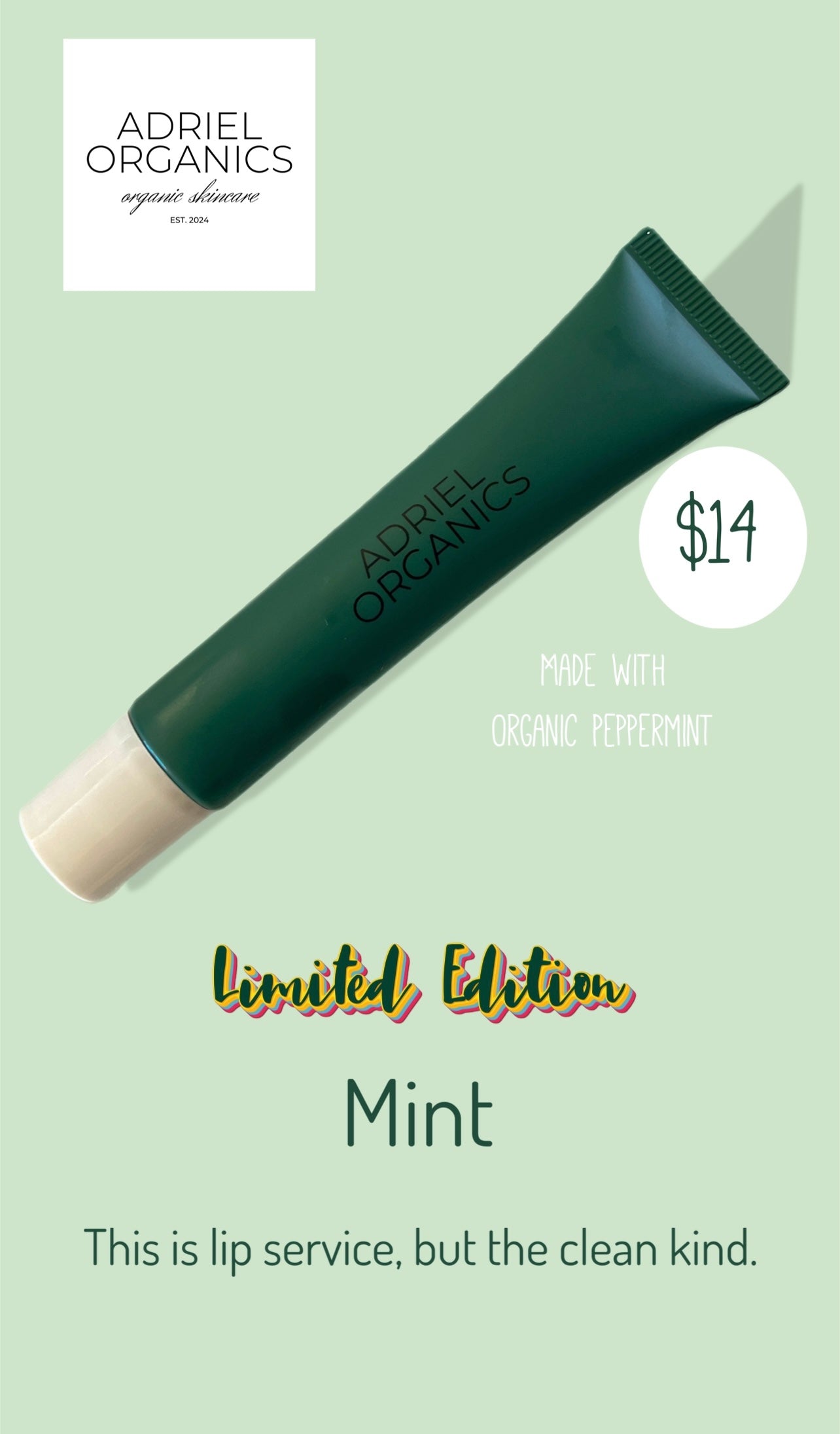 Lip Service Mint Lip Balm, .5 oz.